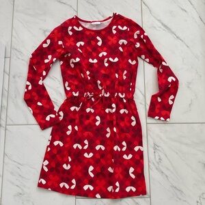 Girls long sleeve, tie waist dress